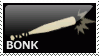 Stamp that reads 'BONK'