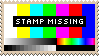 Stamp that reads 'STAMP MISSING'