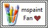 A stamp that reads 'I love MS Paint'