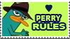 Stamp that reads'PERRY RULES'