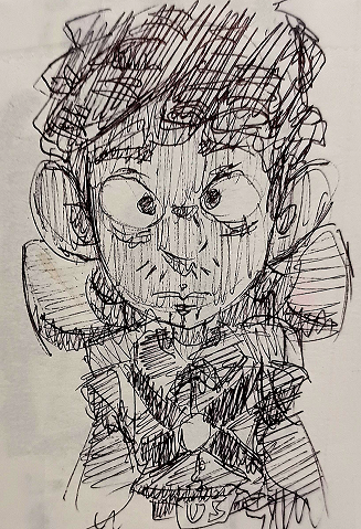 sketch done in ballpoint pen of a union soldier