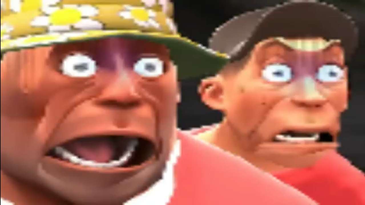 Scout and Heavy TF2 looking suprised