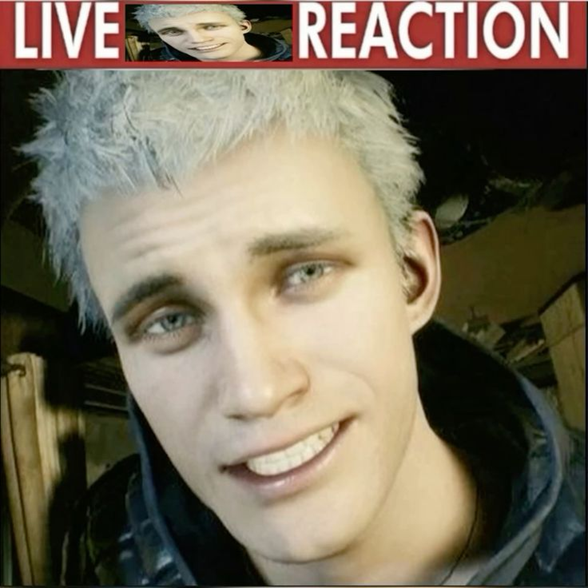Nero from Devil May Cry smiling