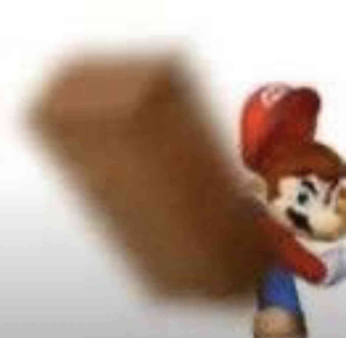 Super mario throwing a brick